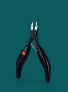 1入組不銹鋼黑色指甲刀適用於厚指甲和向內生長趾甲片脚趾甲修建工具適合男士女士老年人鋒利曲綫專業修腳工具 - 黑色 - 查看 1