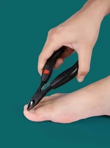 1入組不銹鋼黑色指甲刀適用於厚指甲和向內生長趾甲片脚趾甲修建工具適合男士女士老年人鋒利曲綫專業修腳工具 - 黑色 - 查看 2