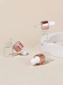 3pcs 2ml Mini Rose Gold Cap Glass Dropper Bottle Set For Essential Oils, Etc., Living Room Home Bedroom Bathroom House Decor, Travel Stuff, Wedding, Party, Birthday, Gifts For Men Mom Dad Friends, New Years, Accessories, Funny Gift