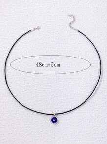 imoli Evil Eye Pendant Necklace - Blue - View 12