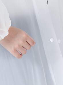 1件纯色抽绳连帽雨衣保暖款，适合闺蜜节、小狗、嘉年华、派对装饰 - 白色 - 查看 3