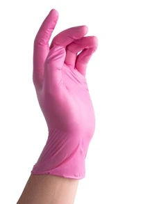 100入組粉色PVC家用手套廚房防水防滑手套美容院