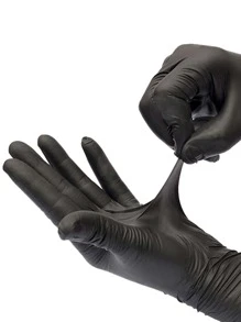 50入組PVC一次性家用手套黑色防水一次性洗碗手套