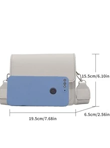 防水、輕量、商務休閒、迷你極簡風格的方形蓋袋,適用於青少女、女性、大學生、菜鳥和白領工作者,非常適合辦公室、大學、工作、商務和通勤使用 - 白色 - 查看 7