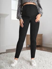 SHEIN 孕婦寬腰帶緊身牛仔褲