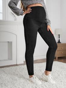 SHEIN 孕婦寬腰帶緊身牛仔褲