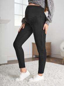 SHEIN 孕婦寬腰帶緊身牛仔褲