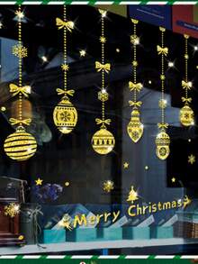 1pc Christmas Bow & Ball Pattern Decorative Film - Gold - View 2