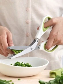 1pc Stainless Steel Scissors & 1pc Peeler - Multicolor - View 2