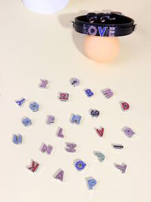 1pc Multicolor Replacement Crystal Letters For Collar, Color Is Sent At Random - Multicolor - View 4