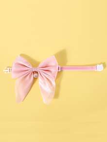 2pcs Solid Pet Beret & Bow - Pink - View 3