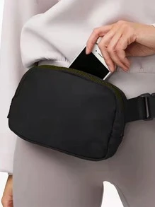 Minimalist Waterproof Bum Bag - Black - View 2