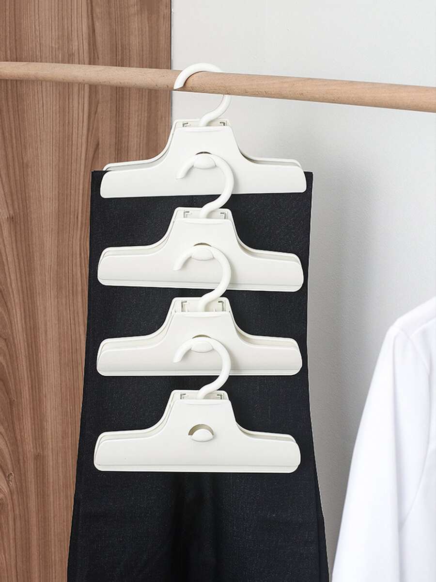 1pc Plain Pants Hanger - White - View 1