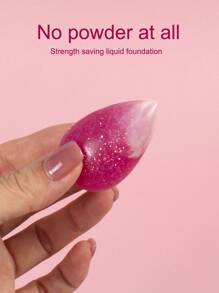 Spons Rias Silikon Berkilau 3D - Hot Pink - View 4