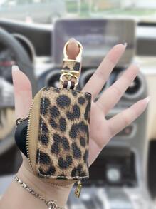 Premium Unisex Leopard & Crocodile Pattern Business Key Holder, Suitable For Kia, Chevrolet, Audi, Mercedes-Benz, Fiat, BMW, Peugeot - Multicolor - View 3