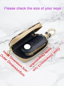 Premium Unisex Leopard & Crocodile Pattern Business Key Holder, Suitable For Kia, Chevrolet, Audi, Mercedes-Benz, Fiat, BMW, Peugeot - Multicolor - View 9