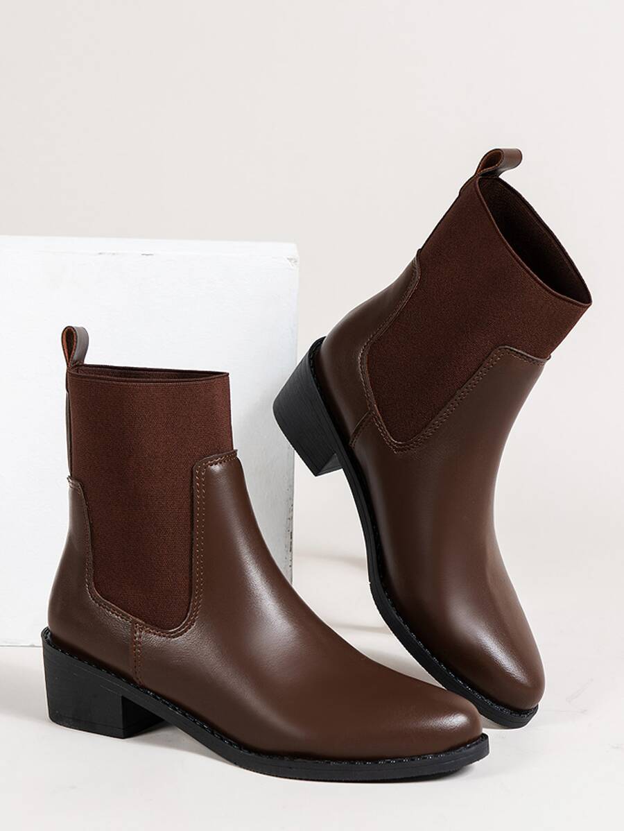 極簡風格一腳蹬切爾西靴