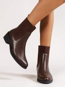 極簡風格一腳蹬切爾西靴