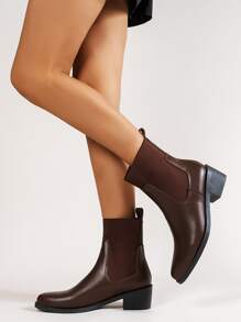 極簡風格一腳蹬切爾西靴