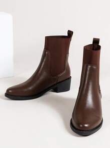 極簡風格一腳蹬切爾西靴