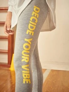 LOONEY TUNES X SHEIN Chicas Leggings con capucha con estampado de conejo bajo con fruncido - Multicolor - Ver 6