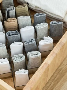 6pcs Clear Drawer Storage Box - Grey - View 2