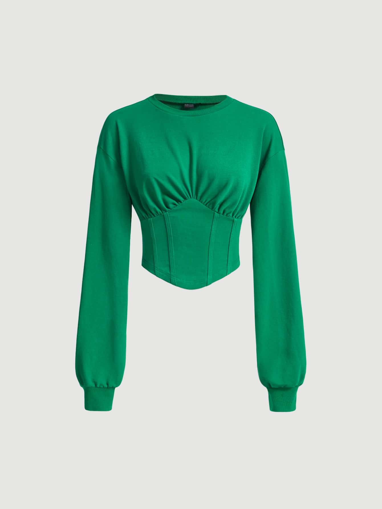 SHEIN MOD Pullover de hombros caídos pecho con fruncido bajo asimétrico