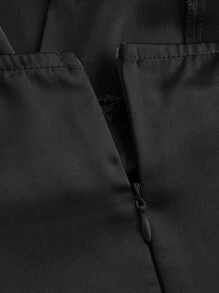 SHEIN BAE Cut Out Backless Ruched Wrap Hem Halter Dress - Black - View 4