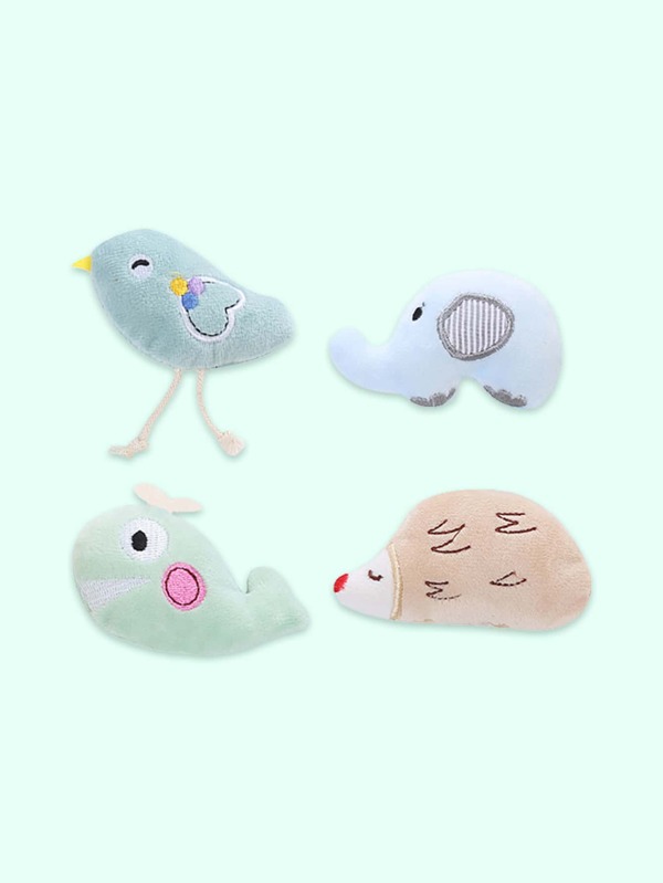 1pc Random Animal Design Pet Plush Toy SHEIN USA