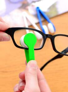 1pc Portable Random Color Mini Sun Glasses Cleaner Brush, Eyeglass Spectacles Cleaner, Eyeglass Brush Cleaning Tool - Multicolor - View 2
