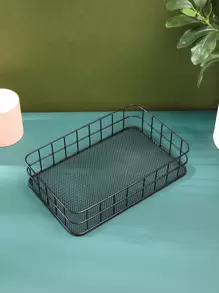 1pc Solid Jewelry Tray - Black - View 1