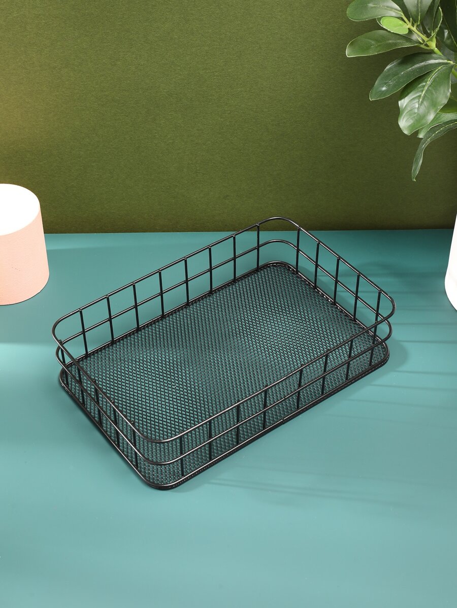 1pc Solid Jewelry Tray - Black - View 1