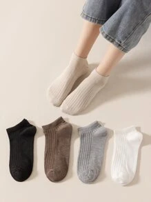 5 pares Calcetines tobilleros unicolor - Multicolor - Ver 2