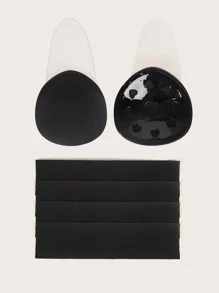 大碼3對素色乳貼 - 黑色 - 查看 3