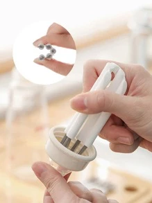 1入組塑料杯凹槽清潔刷，小型瓶杯清潔刷，適用於家庭，廚房，清潔物品