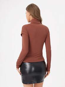 TZC 高領羅紋針織上衣