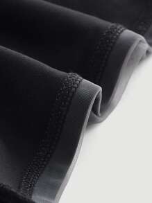 SHEIN MOD Ruched Mesh Cami Top - Dark Grey - View 5