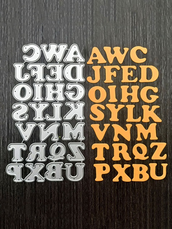 1set Alphabet Design Cutting Die