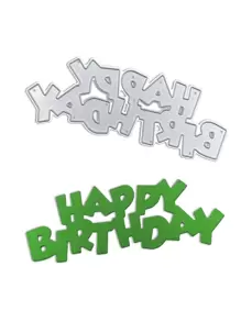 1pc Letter Shaped Cutting Die - Silver - View 3