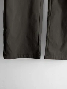 Manfinity Homme 男士字母圖案襯衫和腰部抽繩長褲不帶T恤 - 黑色 - 查看 7