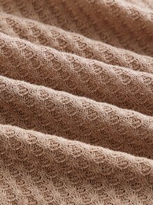 SHEIN MOD Ruched Bust Tie Back Crop Tee - Apricot - View 4