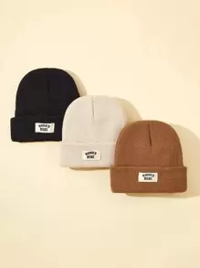 3pcs Baby Letter Graphic Hat - Multicolor - View 1