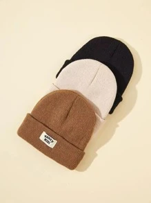 3pcs Baby Letter Graphic Hat - Multicolor - View 6
