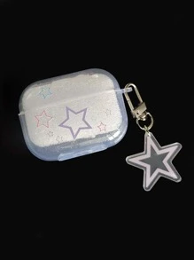 Starry Glitter Design Earbuds Protective Case Compatible With Apple Airpods 1/2/3/Pro/Pro2 For Gifts - Multicolor - View 5