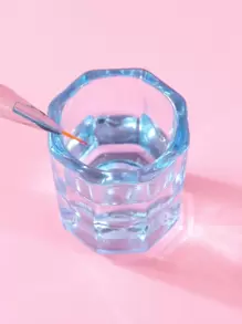 klimonla 1 Stück Glas Kristall Tasse, Nagellack Acryl Flüssigpulver Nagellack Tassen Schüssel Glaswaren Werkzeuge, Blau, Nagelzubehör, Nagelwerkzeuge, Nagelkunstwerkzeuge, Schulanfang, Nägel, Nagelwerkzeuge für Aufklebe-Nägel