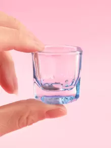 klimonla 1 Stück Glas Kristall Tasse, Nagellack Acryl Flüssigpulver Nagellack Tassen Schüssel Glaswaren Werkzeuge, Blau, Nagelzubehör, Nagelwerkzeuge, Nagelkunstwerkzeuge, Schulanfang, Nägel, Nagelwerkzeuge für Aufklebe-Nägel