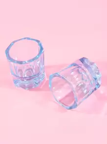 klimonla 1 Stück Glas Kristall Tasse, Nagellack Acryl Flüssigpulver Nagellack Tassen Schüssel Glaswaren Werkzeuge, Blau, Nagelzubehör, Nagelwerkzeuge, Nagelkunstwerkzeuge, Schulanfang, Nägel, Nagelwerkzeuge für Aufklebe-Nägel