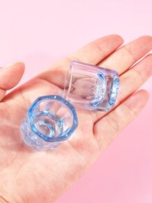 klimonla 1 Stück Glas Kristall Tasse, Nagellack Acryl Flüssigpulver Nagellack Tassen Schüssel Glaswaren Werkzeuge, Blau, Nagelzubehör, Nagelwerkzeuge, Nagelkunstwerkzeuge, Schulanfang, Nägel, Nagelwerkzeuge für Aufklebe-Nägel