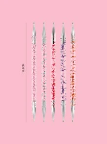 專業6入組美甲套裝指甲亞克力刷凝膠刷鑽孔筆指甲銼帶支架工具美甲套裝使用適用於美容院