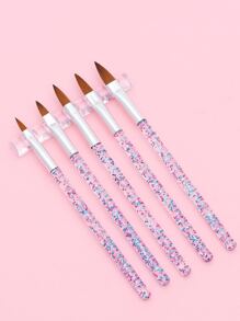 專業6入組美甲套裝指甲亞克力刷凝膠刷鑽孔筆指甲銼帶支架工具美甲套裝使用適用於美容院